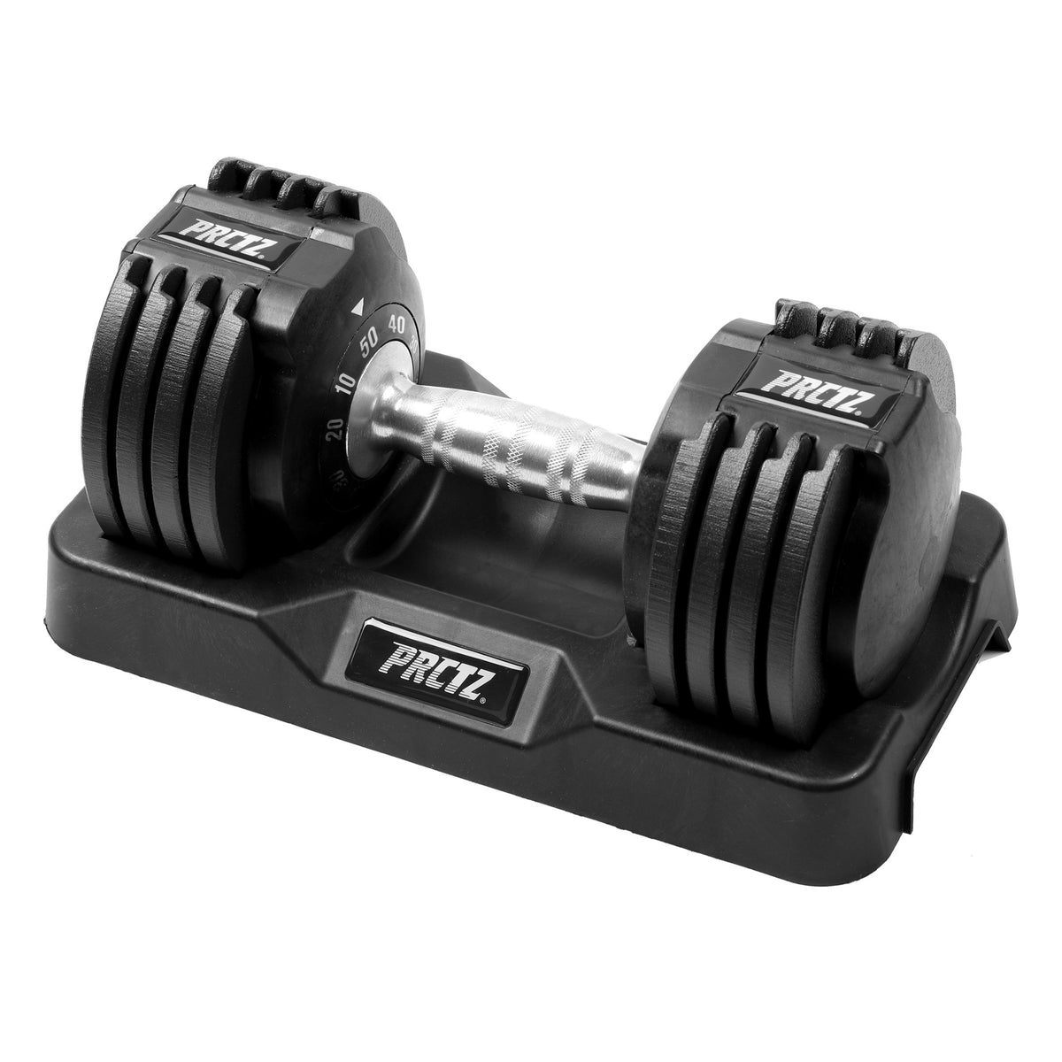 PRCTZ, 1050lb Adjustable Dumbbell, 3Point Safety Locking System, Sin