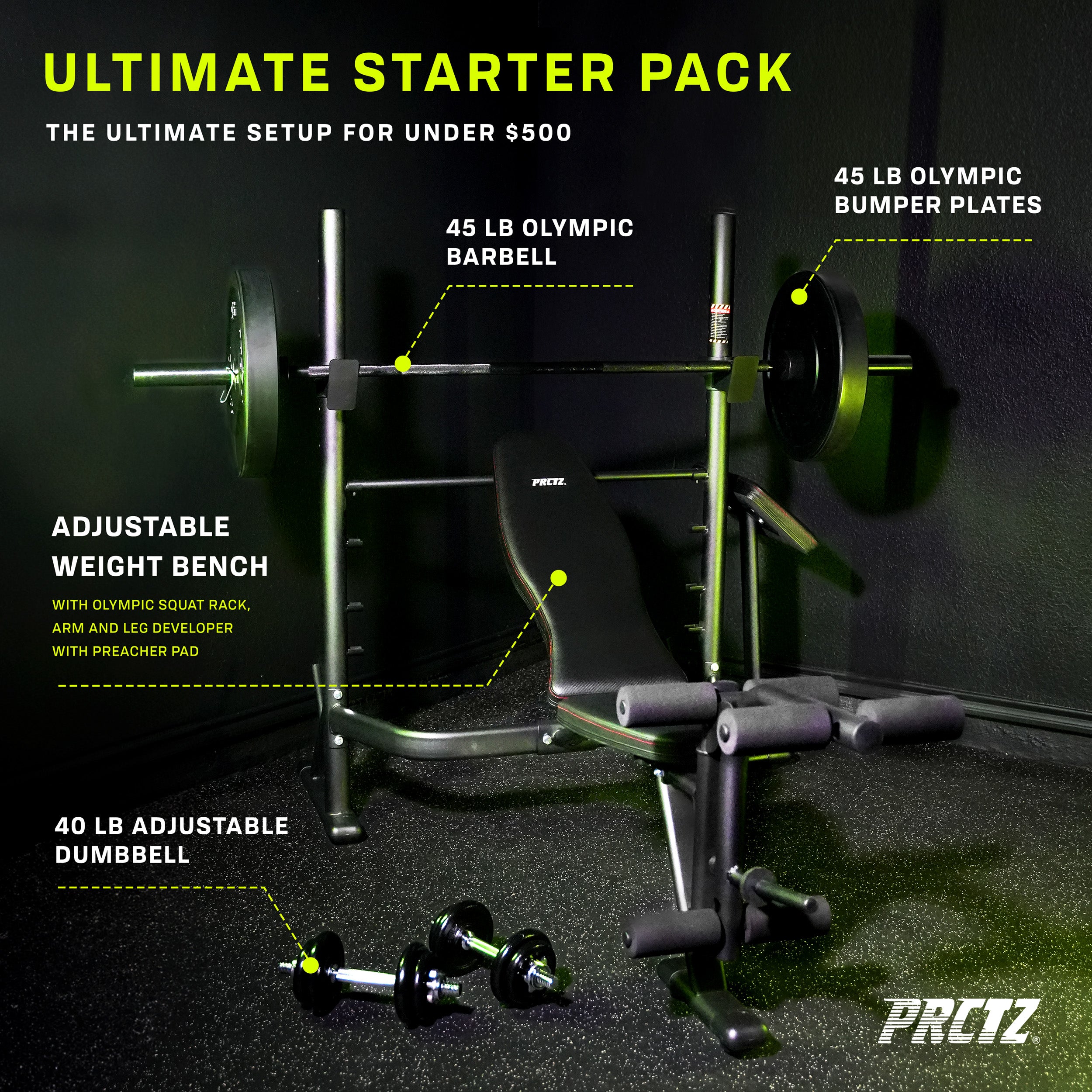 PRCTZ Ultimate Homegym Starter Pack Texas Fitness Equipment