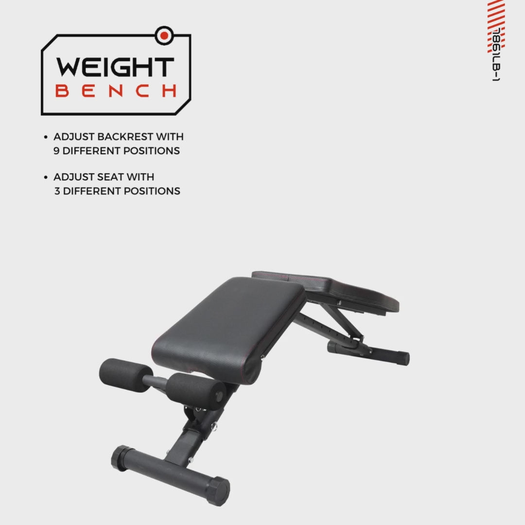 PRCTZ Two Piece Olympic Weight Bench with Squat Rack Foldable FID Ben