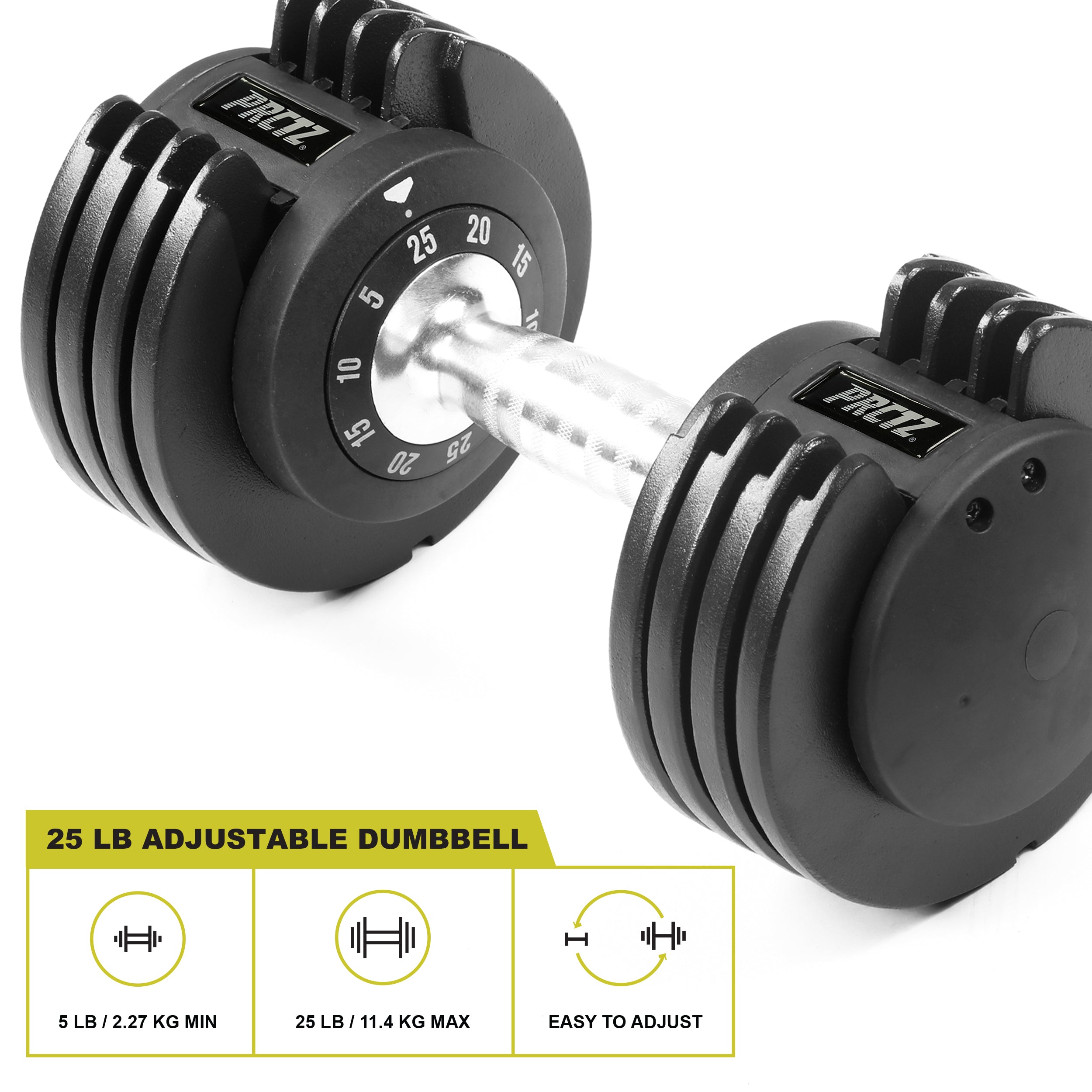 25 lb deals adjustable dumbbell