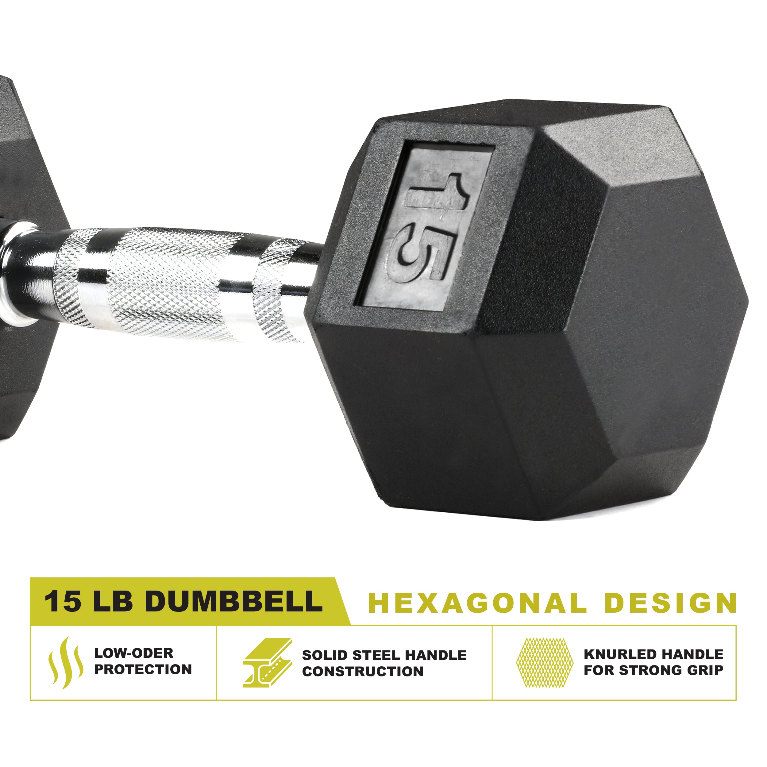Rubber encased hex discount hand dumbbell weight
