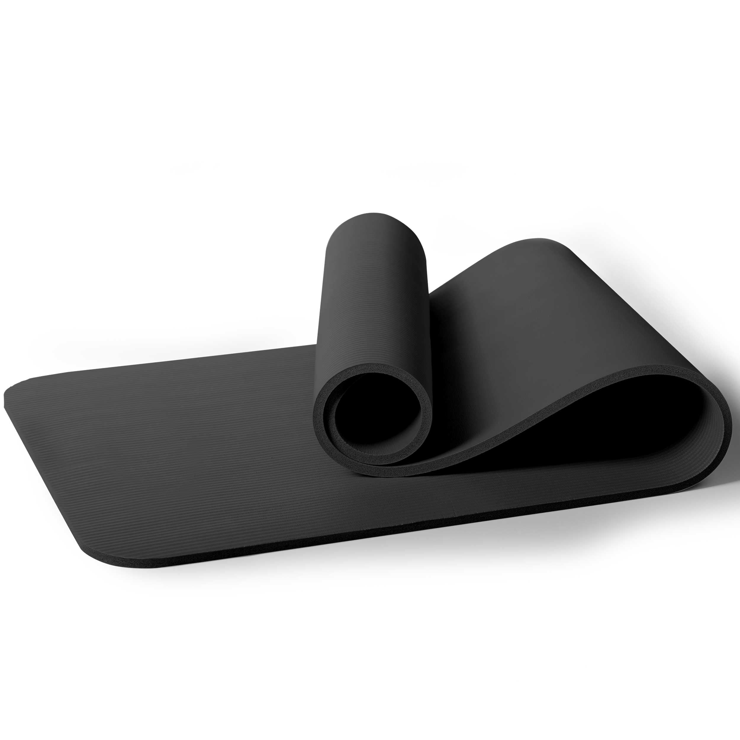 Wholesale 12 mm Thick Black NBR Pilates Yoga Mat with Carry Strap - China  Black Yoga Mat and Yoga Mat Black price