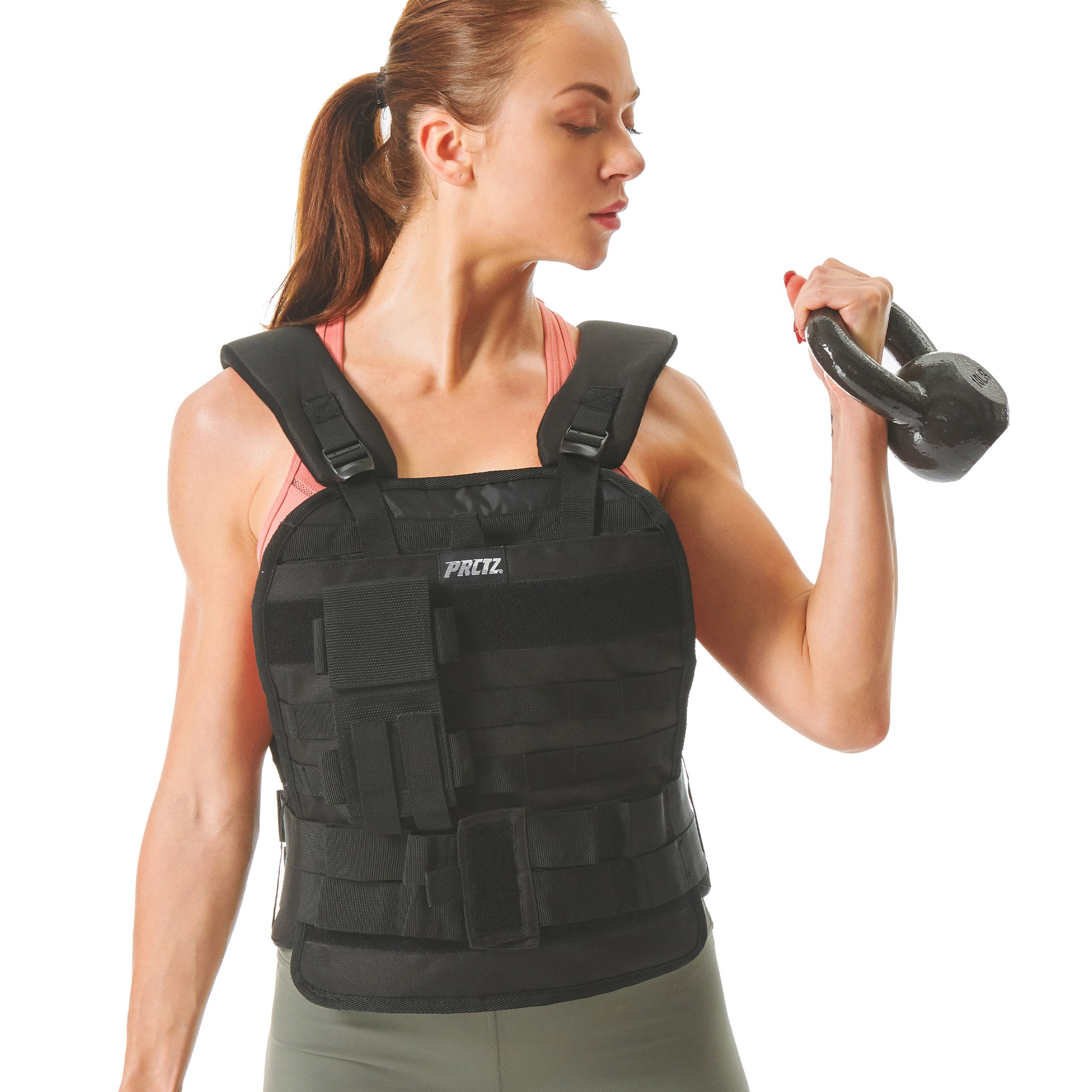 NEWEST- Women's Zipper Front Vest (WV10ZF) Adjustable Height- Contoured Weighted  Vest Adjustable From 1 to 20 Pounds Supplied at 10 lbs. (21)