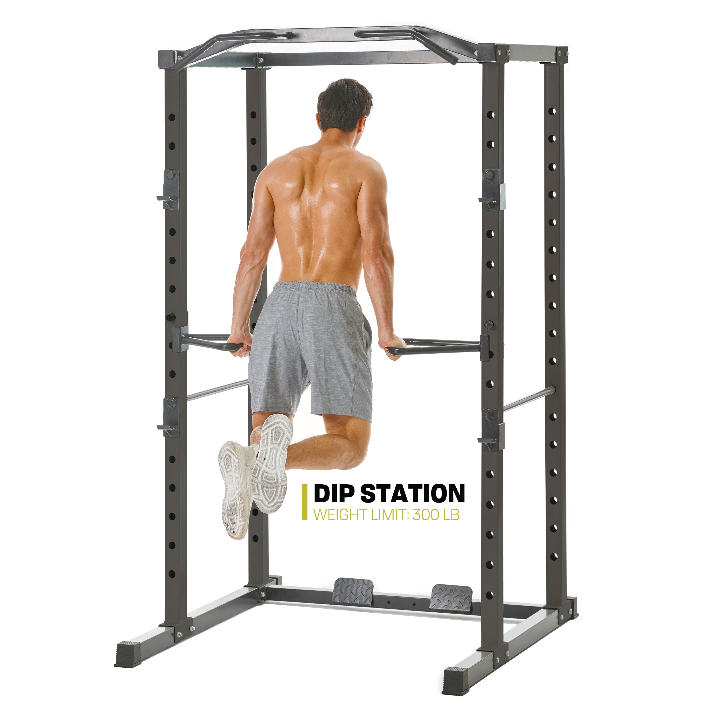 Power rack with 2024 dip and pull up