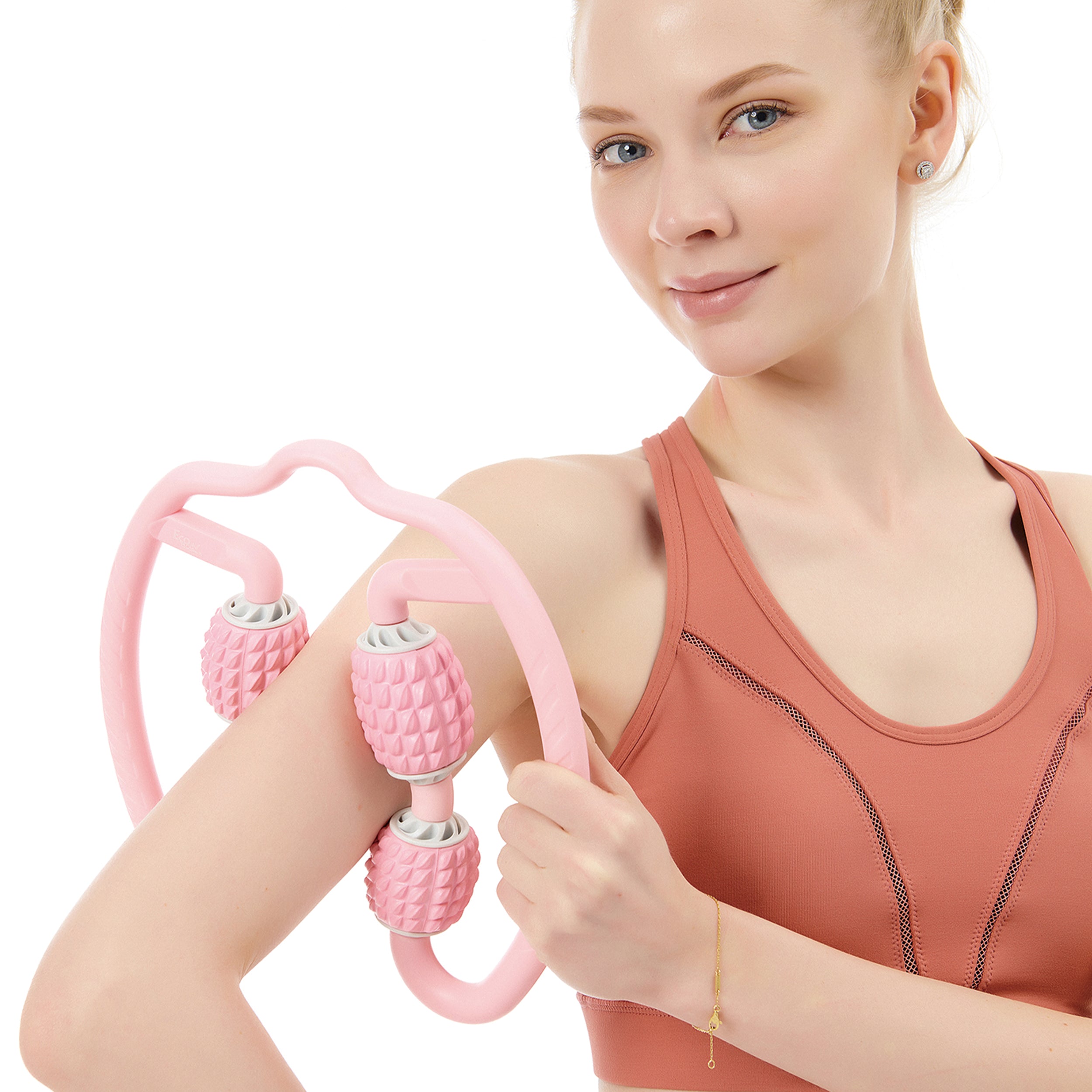 PRCTZ Massage Foam Roller 4-point Handheld Muscle Massager