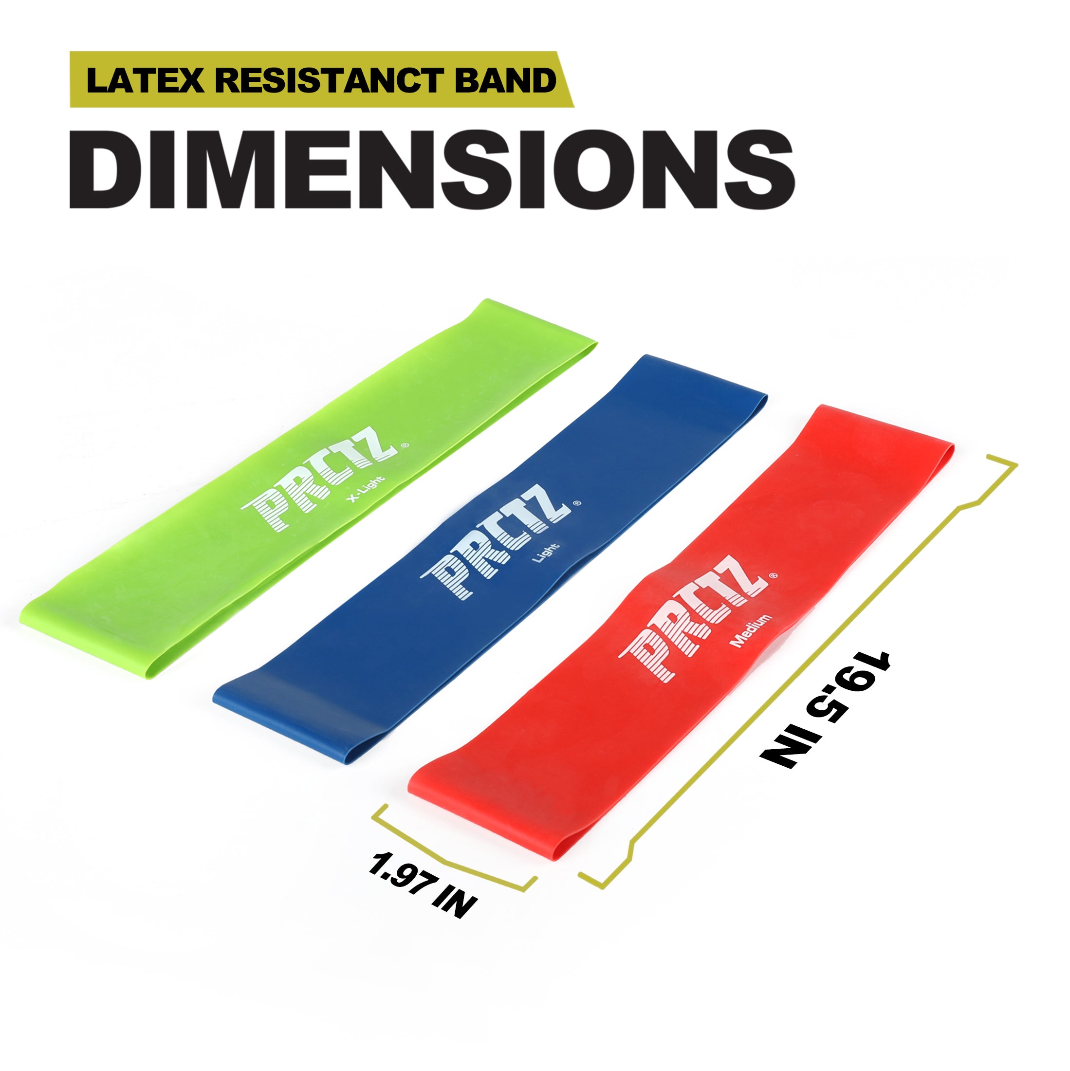 PRCTZ Resistance Loop Band Set 3 Pack