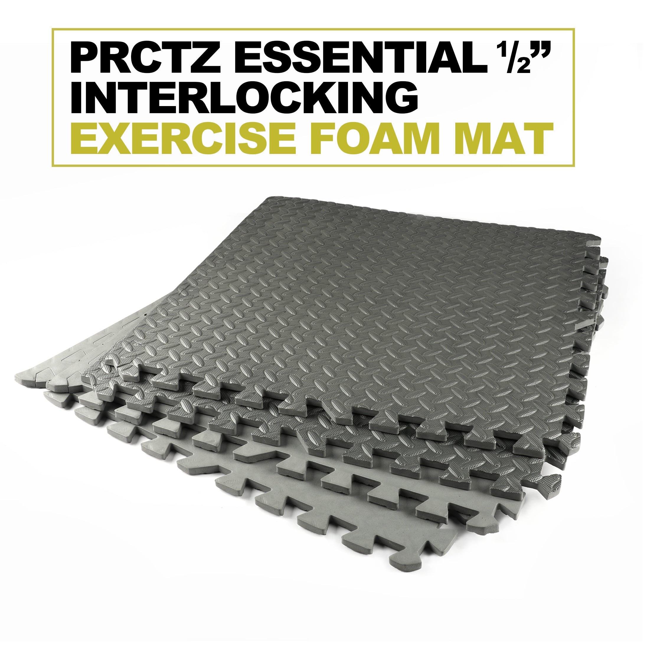 PRCTZ Essential 12mm NBR Exercise Fitness Mat